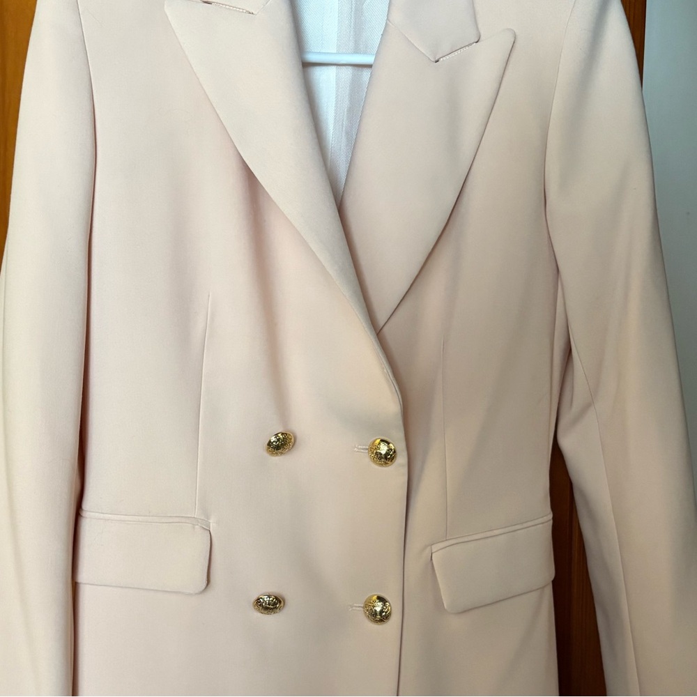 Zara Cream Blazer with Gold Buttons